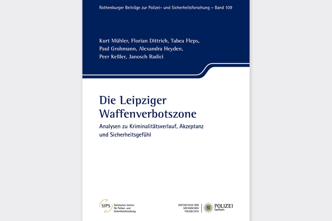 Cover des Bandes 109 der Schriftenreihe Rothenburger Beiträge - Studie zur Waffenverbotszone Leipzig
