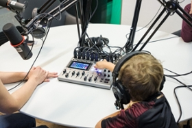 Foto: Für Klein und Groß: das Podcaststudio in der SLUB