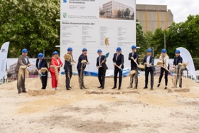 Foto: Feierlicher Spatenstich für das neue Herzzentrum Dresden Universitätsklinik mit Ministerpräsident Michael Kretschmer und Sozialministerin Petra Köpping