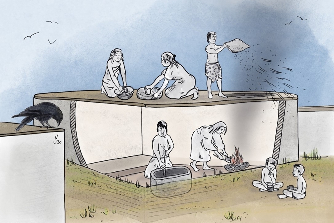 Getreideverarbeitung vor etwa 8000 Jahren in Göbekli Tepe (Türkei)