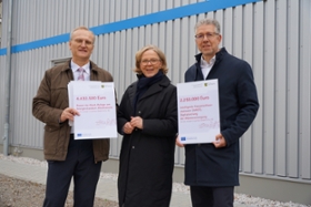 Foto: Fördermittelbescheidübergabe an eins energie