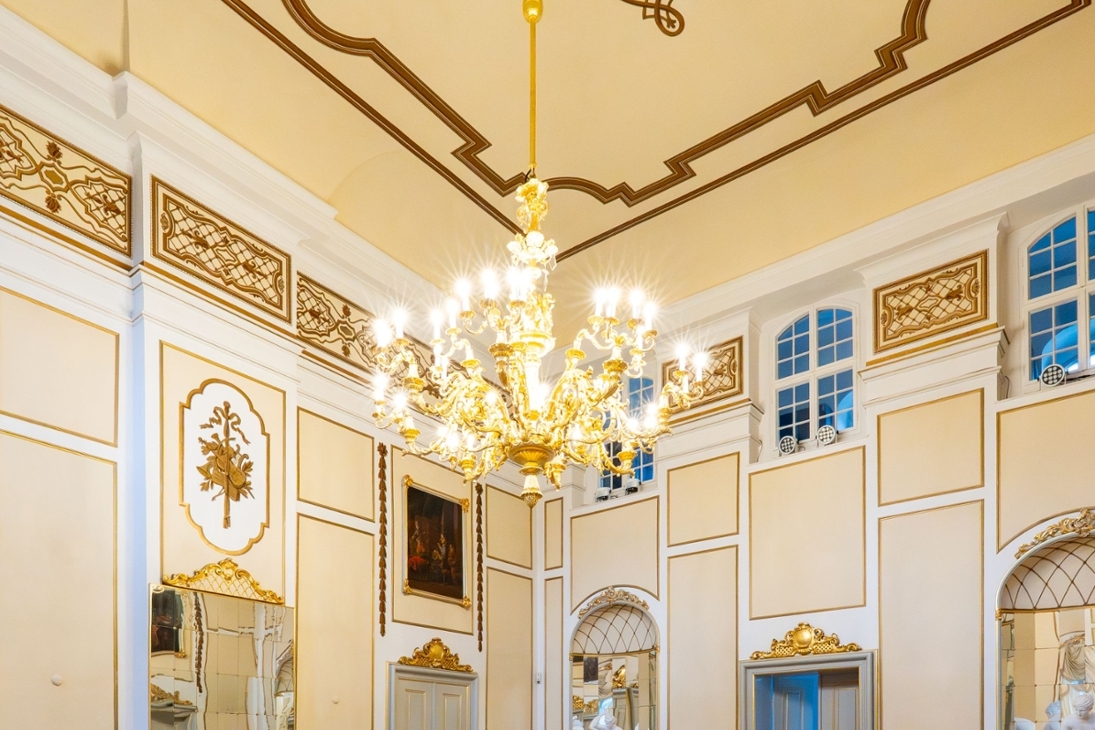 Barockschloss Rammenau Decke Spiegelsaal