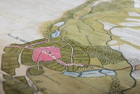 Foto: Das Foto zeigt einen Ausschnitt aus einer historischen Karte.