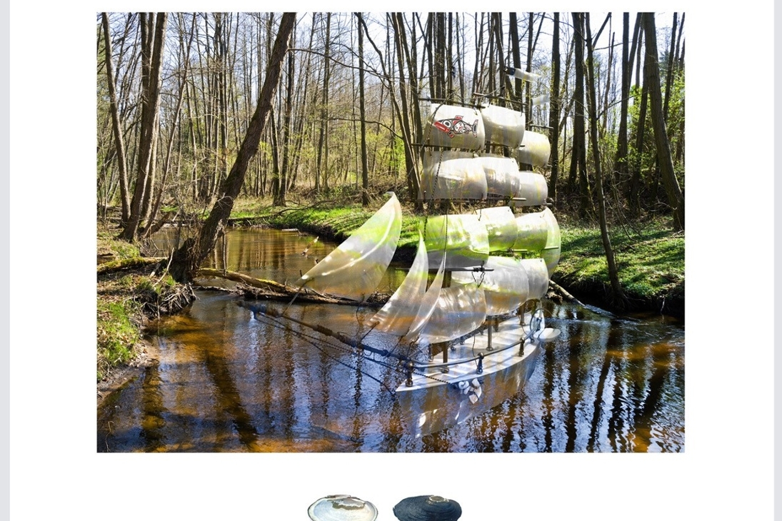 Kunstwerk von Roland Nagel im Perlmuttermuseum in Adorf