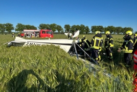 Foto: Flugzeug im Feld