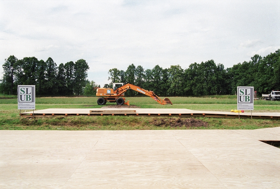 André Rous
Der erste Spatenstich für den Neubau der SLUB, 1998
© Deutsche Fotothek / André Rous