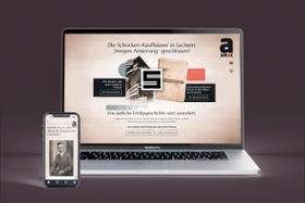 Foto: Die digitale Ausstellung smac+ „Wegen Arisierung geschlossen“ passt sich verschiedenen Endgeräten an.