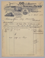 Foto: LDP: Historischer Firmenbriefkopf der Schuhfabrik Schurig & Prüfer in Mügeln von 1912 aus der Sammlung des Sächsischen Wirtschaftsarchivs e. V.