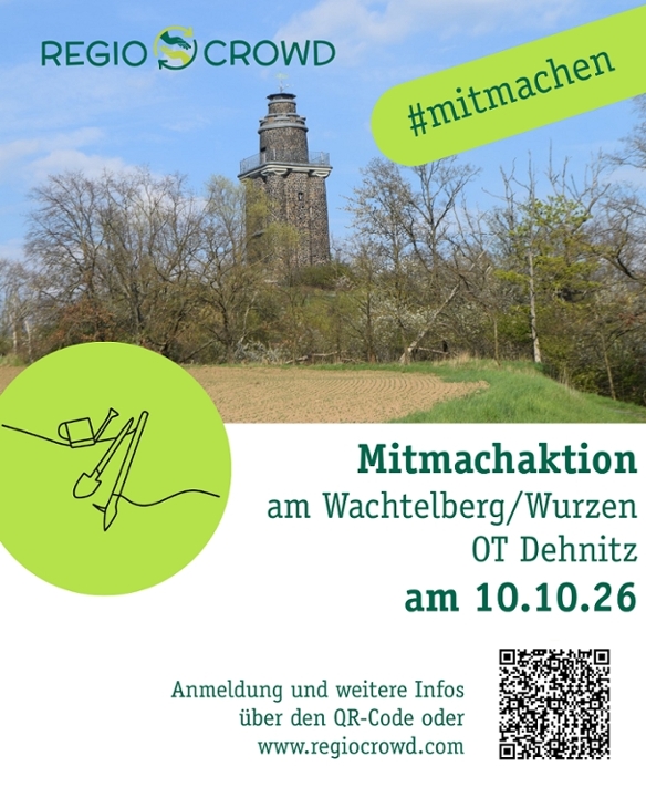 Flyer für die Naturschutzpflegeaktion am 6.10.26 am Wachtelberg