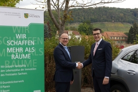 Foto: Oliver Gaber, Kaufmännischer Geschäftsführer des SIB und Dr. Axel Cunow, Finanzvorstand der SachsenEnergie