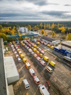 Foto: Drohnenaufnahme Rettungsfahrzeuge MuRe26